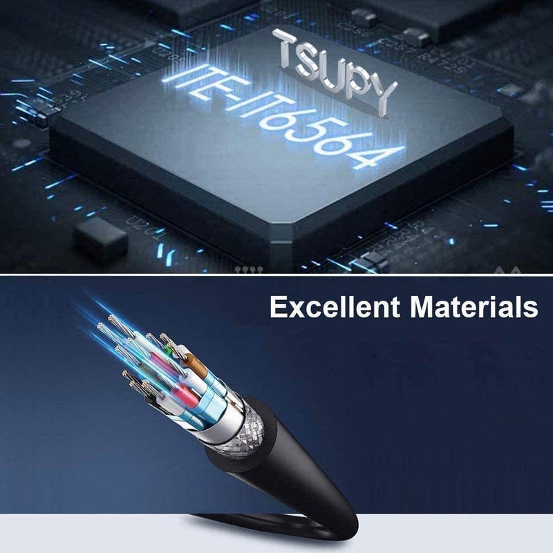 TSUPY USB Hub 3.0, TSUPY 5 in 1 Multiport Adapter USB 3.0 Hub with SD Micro SD Card Reader, 3 USB 3.0 Ports Compatible for Laptop, MacBook, PC, Printer,Surface Pro, USB Flash Drives - Image 4